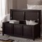 John Louis Home Solid Wood Open Top Storage Bench Espresso JLH-OTB-E - alternate 1